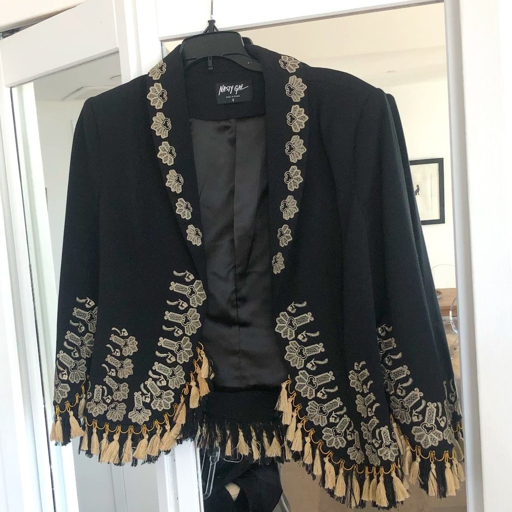 Nasty Gal Collection Vintage-Inspired Embroidered Jacket